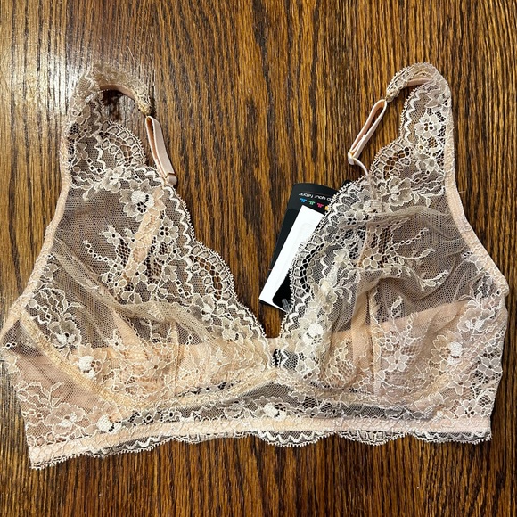 RITRATTI Charme Italian Lace Bralette Blush Lingerie NWT $135 Sz 32 - Picture 1 of 15